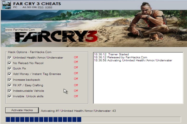 are there codes for far cry 4 pc trainer